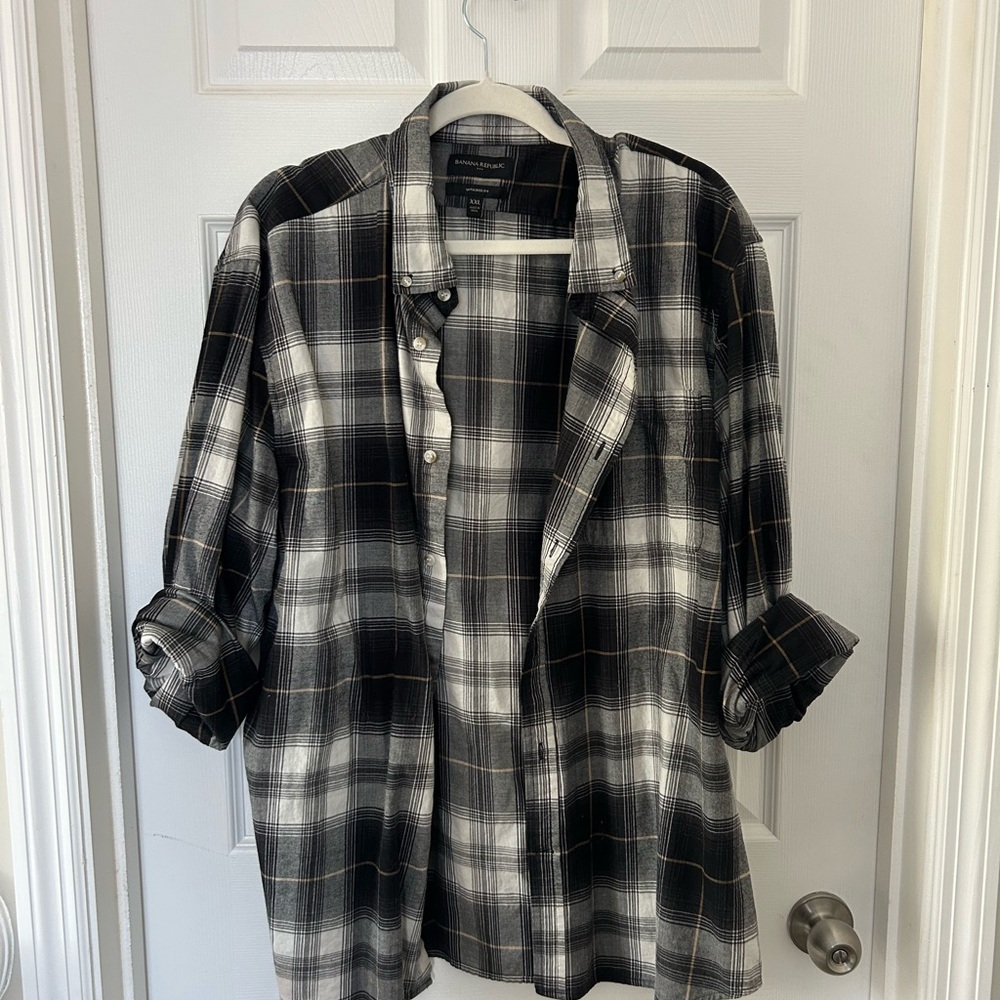 Black and White Plaid Shirt